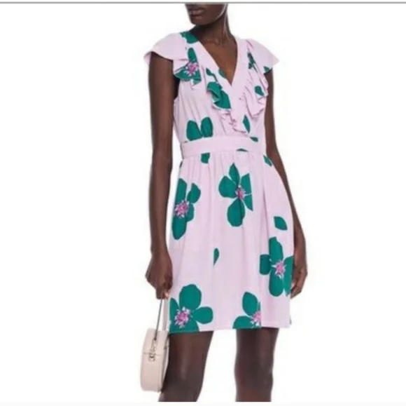 Kate Spade Grand Flora A-Line Dress in Mirage Pink Sz 6 - Picture 3 of 6